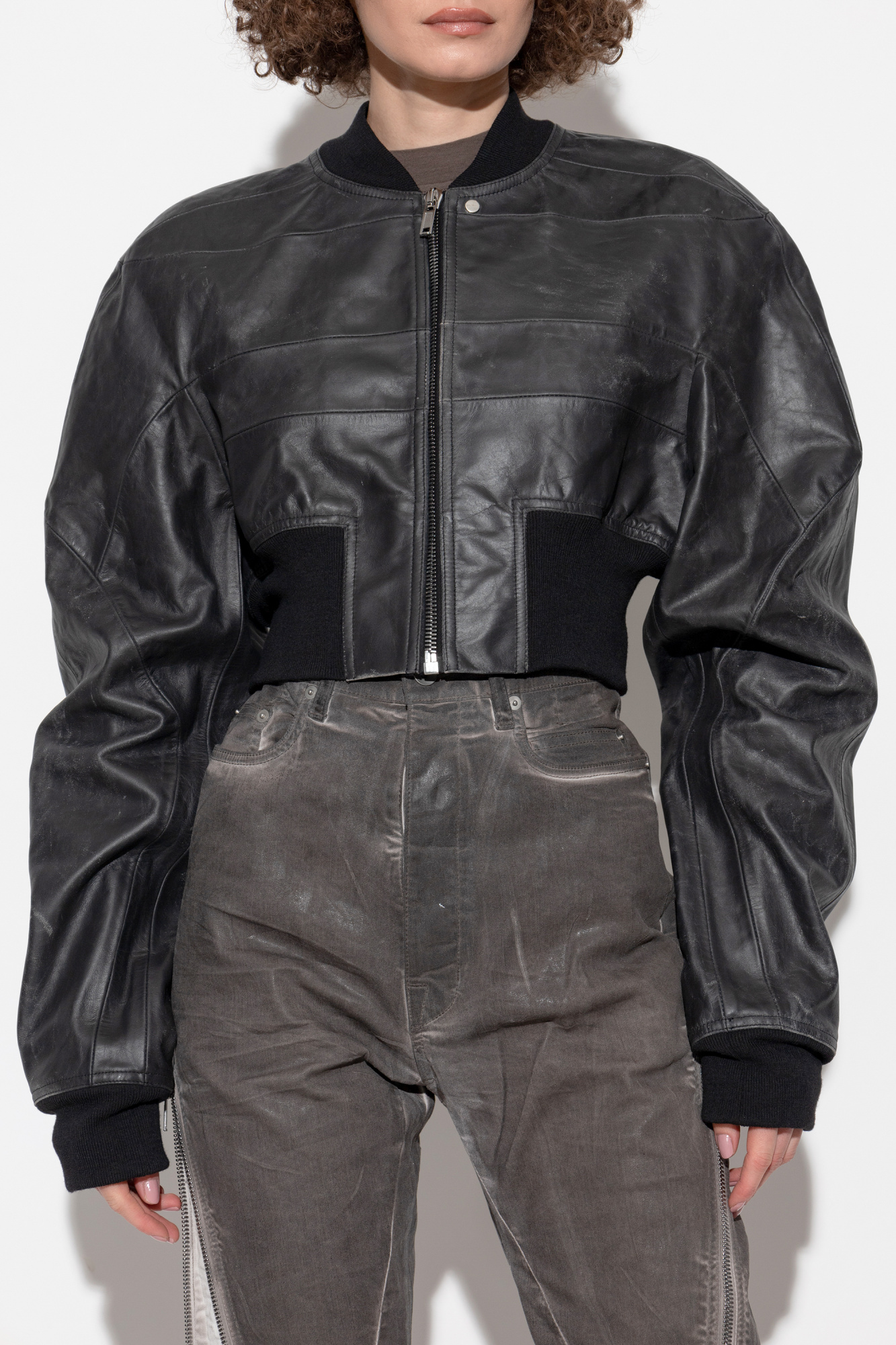 ブルゾン RICK OWENS SS23 GIRDERED FLIGHT JACKET (RO01C5719_SCH08) Rick Owens Girdered Bomber Jacket | RADPRESENT